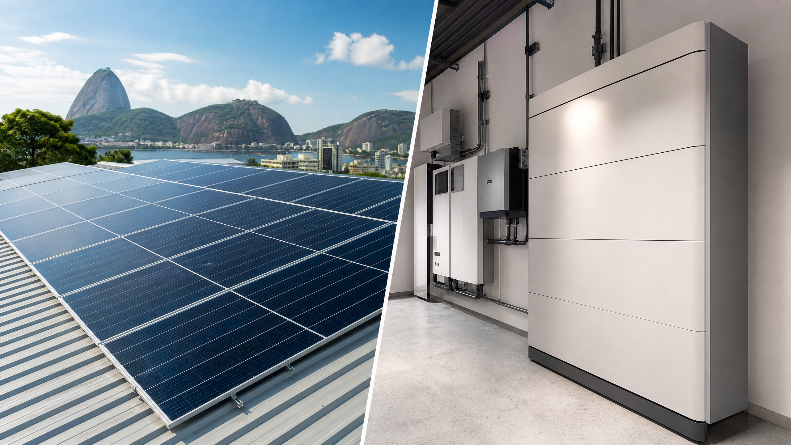 Energia solar e armazenamento integrados a uma residência de alto padrão
